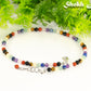 4mm Chakra Gemstone Choker Necklace with clasp, extender chain and a dangle.