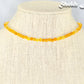 4mm Citrine Crystal Choker Necklace displayed on a bust.
