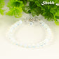 6mm Clear White Opalite Beaded Anklet on white background.