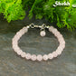 6mm Rose Quartz Beaded Bracelet for women.