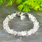 Close up of Clear Quartz Crystal Chip Bracelet.