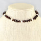 Close p of Freshwater Pearls and Garnet Crystal Chip Choker Necklace.