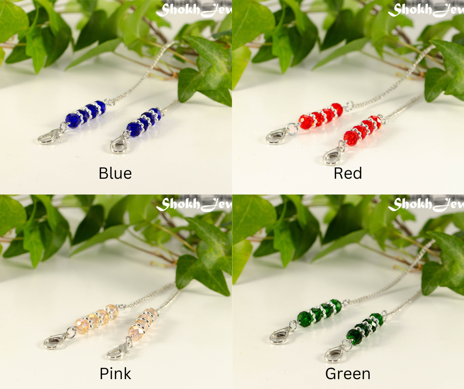 Clear Glass Crystal Eyeglass Chain, Beaded Face Mask Lanyard