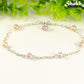 Lavender Freshwater Pearl and Chain Anklet with clasp.