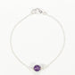 Top view of Minimal Amethyst Bracelet.
