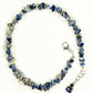 Top view of Natural Sodalite Crystal Chip Choker Necklace.