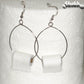 Miniature Toilet Paper Roll Earrings displayed on a toilet paper roll.