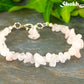 Natural Rose Quartz Crystal Chip Bracelet.