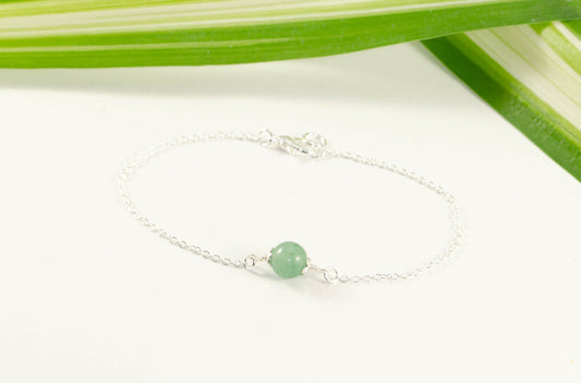Minimal Green Aventurine Bracelet.
