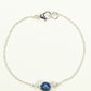 Top view of Minimal Lapis Lazuli Bracelet.