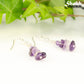 Natural Amethyst Crystal Chip Earrings