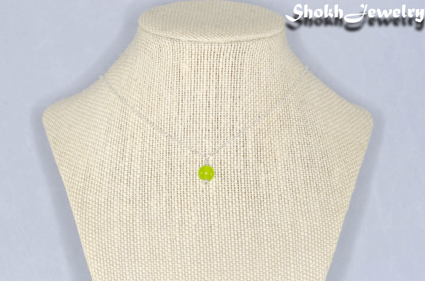 Dainty Peridot Choker Necklace, August Birthstone Jewelry