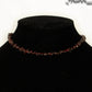 Natural Garnet Crystal Chip Choker Necklace on a bust